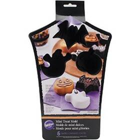 2105-0-0842 Wilton Silicone 6 Cavity Haunted House Mini Treat Mold Halloween New Pumpkin