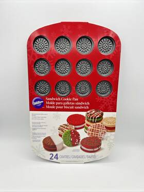 2105-3071 Wilton Sandwich Cookie Pan 24 Cavity #2105-3071 Non-stick Retired 2013 Nos 2105-3071 Wilton Sandwich Cookie Pan 24 Cavity #2105-3071 Non-stick Retired 2013 Nos