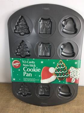 2105-8134 Wilton Christmas Holiday Bakeware 12 Cavity Cookie Tree Shapes Pan Nonstick New 2105-8134 Wilton Christmas Holiday Bakeware 12 Cavity Cookie Tree Shapes Pan Nonstick New