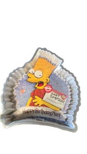 2105-9002 Wilton #2105-9002 Vintage 1990 Bart Simpson The Simpsons Character Party Cake Pan