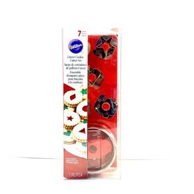 2308-3800 Wilton 7 Piece Linzer Cut-out Holiday Cookie Cutter Set