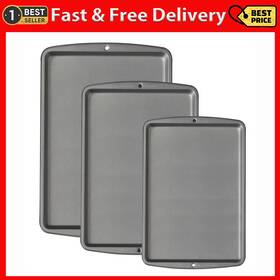 Wilton 726084035812 Bake It Better Steel Non-stick Baking Pan Set 3-piece