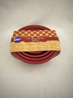 8cup-2 Wilton 5 Piece Red Silicone Cup/bowl Prep Measuring 1/8cup-2 Cups 8cup-2 Wilton 5 Piece Red Silicone Cup/bowl Prep Measuring 1/8cup-2 Cups