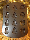 Wilton Christmas Perfect Cookie Cake Baking Pan Santa Tree Snowman
