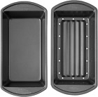 Wilton Perfect Results Premium Non-stick Bakeware Meatloaf Pan Set Reduce The F