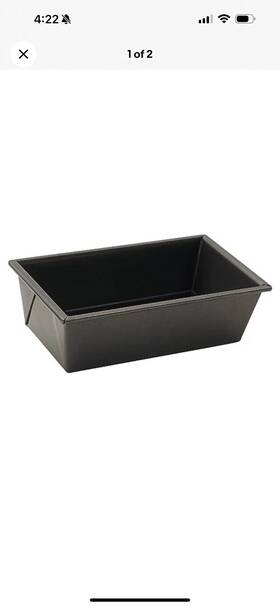 835-192 Winco Non-stick Loaf Pan 1 Pound Aluminized Steel Black