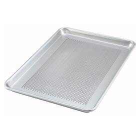 Winco 842169106403 13 Inch X 18 Perforated Aluminum Sheet Pan Half Size