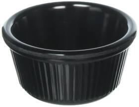 Winco 842169121994 Fluted Ramekins 3-ounce Black 12-pieces