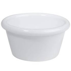 Winco 842169122090 Melamine Round Plain Smooth Unbreakable Ramekin White 2 Oz. 1 Dozen