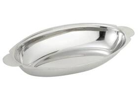 Ado-8 Winco Stainless Steel Oval Au Gratin Dish 8-ounce