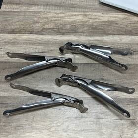 Ppg-8 Winco Pizza Pan Gripper Deep Pans Stainless Steel Medium Set Of 4