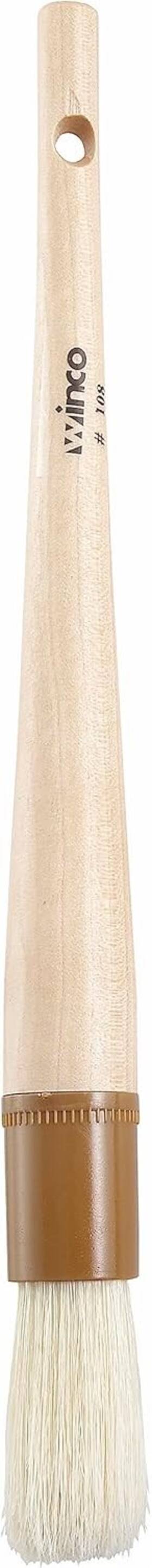 Wfb-10r Winco Heavy-duty Boar Bristle Basting Brush Round 1 Inch Beige