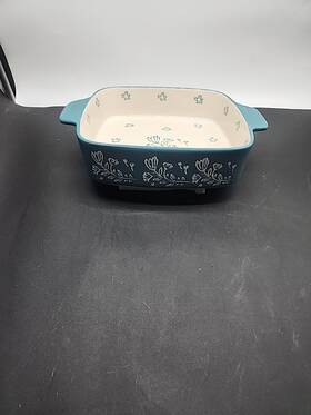 Ws3-8baker-turquoise Wisenvoy New Baking Dish 8x8 Pan Brownie Casserole Hand-painted