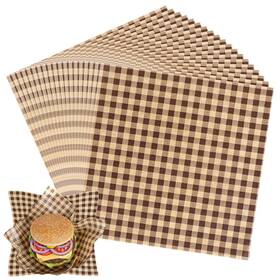 4811rsfi5390 Wllhyf 100pcs Wax Paper Sheets For Food 7x7 In Checkered Deli Gr