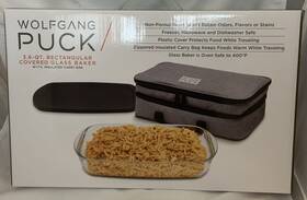 Wolfgang Puck 810088182167 3.6 Quart Rectangular Glass Baking Dish With Insulated Carry Bag New Wolfgang Puck 810088182167 3.6 Quart Rectangular Glass Baking Dish With Insulated Carry Bag New