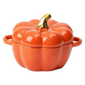 Wrewing 032007359851 Dutch Oven Pot With Lid 15 Oz Cute Pumpkin Ceramic Dessert Saucepan Han Wrewing 032007359851 Dutch Oven Pot With Lid 15 Oz Cute Pumpkin Ceramic Dessert Saucepan Han