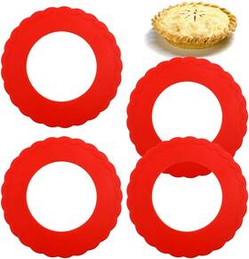 Wybg 705353400308 4 Pcs Mini Pie Crust Shields Silicone Pan Shield For Baking Wybg 705353400308 4 Pcs Mini Pie Crust Shields Silicone Pan Shield For Baking