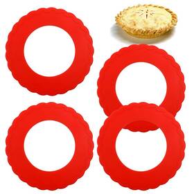 Wybg 770619121013 Mini Pie Crust Shields - Silicone Protectors For 4-6 Inch Pans 4 Pack