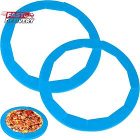 Wymect 313040384376 2 Pack Adjustable Pie Crust Shield Silicone Protectors - Bake Protector Co
