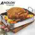 0511535 X12.5 30834 Anolon Tri-ply Clad Stainless Steel Large Roaster Nonstick Rack Turkey 17 051153308345