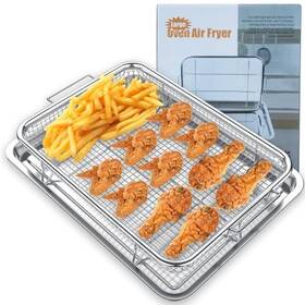 Mssbt2024108 Xhmaxe Air Fryer Basket For Oven Extra Large 15.6 Inch X 11.6 Silver 1 Pcs Mssbt2024108 Xhmaxe Air Fryer Basket For Oven Extra Large 15.6 Inch X 11.6 Silver 1 Pcs