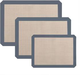 Gj001 Xssdpdc 3-pack Non-stick Silicone Baking Mats - Reusable High-temperature Resistant Sil