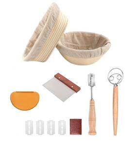 Yaani 612637860706 Bread Proofing Basket Set Of 2 Round And Oval Banneton Dan