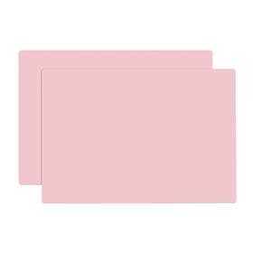 110621 Yaceyace Silicone Placemats 2pcs 15.7 Inch X 11.8 0.03 Pink Table Mat