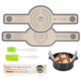 Ym-s1-re Yiimoou Silicone Bread Sling Dutch Oven 2 Pcs Non-stick And Easy Clean Reusable Silico