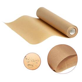 Yoki Peony 726673060522 32 Ft Brown Parchment Paper Roll Nonstick Unbleached Baking And Cooking