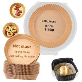 Jk-90405 Yoleaf 200pcs 9-inch Air Fryer Liners Disposable Non-stick Oil-proof Eco-friendly Jk-90405 Yoleaf 200pcs 9-inch Air Fryer Liners Disposable Non-stick Oil-proof Eco-friendly