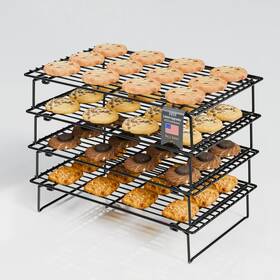 Yoyikko 715968216096 4pcs Cooling Racks For Cooking And Baking Collapsible 4 Tiers 10 Inch X16 Cool B