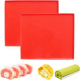 Yuanaiyi 313099171187 Swiss Roll Cake Mat - Flexible Multipurpose Silicone Sheet Nonstick Set Of 2