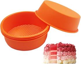 Ywpandora 740229103471 Silicone Cake Mould Set Of 4 4.5in Round Layer Pan For Pizza Omelet