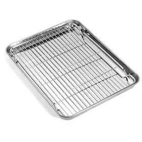 Zacfton 766330001673 Baking Sheet With Wire Rack Set 1 Pan Cooling 16 X 12