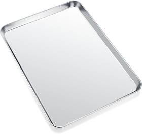 8541905136 Zacfton Quarter Sheet Pan Stainless Steel Baking Toaster Oven Tray Cookie