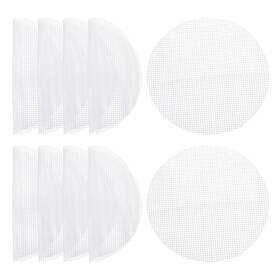 Zaplyte 655692671504 20 Pcs 5.5 Inch Reusable Round Non-stick Steamer Liners Mesh Mat Pad White