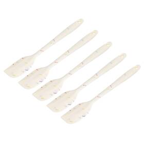 Zaplyte 724708795067 Silicone Spatula Spoon 8.5 Inch Heat-resistant Scraper For Mixing White 5pcs