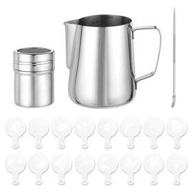 Zaplyte 745060290892 Milk Frothing Pitcher 20oz/600ml With Decorating Art Pen Zaplyte 745060290892 Milk Frothing Pitcher 20oz/600ml With Decorating Art Pen