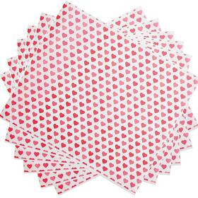 Ze0108-aixinyouzhi Zezzxu 100 Sheets Valentines Day Wax Paper For Food Pink Heart Decorative Pa