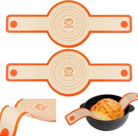 Zicro 705353401992 2 Pcs Silicone Bread Sling For Dutch Oven Liners Baking Mat Red