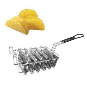 120853am208zj12 Zjyufy 6 Shell Taco Fryer Basket Tortilla V-shaped Stainless Steel
