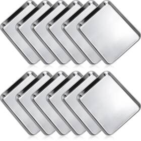 Tv-zopeal-1883991 Zopeal 12 Pieces Baking Sheet Pan Cookie Set 10 X 8 1 Inch Silver