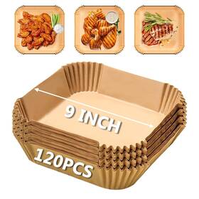 Zowvaam 730637600105 Air Fryer Disposable Paper Liners For Cosori 6 Quart 9 Inch 120pcs Fry Zowvaam 730637600105 Air Fryer Disposable Paper Liners For Cosori 6 Quart 9 Inch 120pcs Fry
