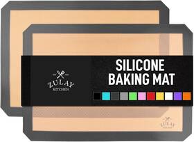 Zulay Kitchen 195702019150 Silicone Baking Mat Set 2-pack 16.5 11.6 Reusable Non