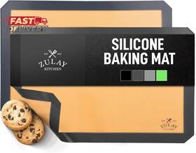 Zulay Kitchen 744110791280 Silicone Baking Mat Set 2-pack 16.5 11.6 Reusable Non-stick