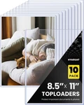 8.5 X 11 Hard Plastic Sheet Protectors - Rigid Clear Toploaders For Documents.... Fixed Price $23.61.
