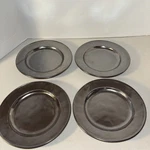 4 Juliska Pewter Stoneware Pattern Dessert/salad Plates 7 1/8. Fixed Price $74.99.