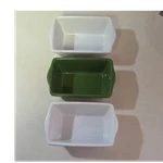Celebrate Ceramic Mini Loaf Pan 3-PIECE Set White/green Oven Safe 500. Fixed Price $15.00.