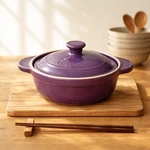 Aroma Doveware Add 105PP 1-QUART Ceramic Covered Saucepan Plum Purple. New. Fixed Price $45.00.